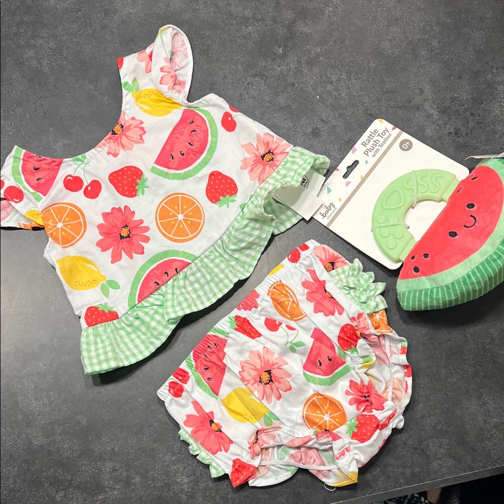 Fruit Print infants Outfit Set